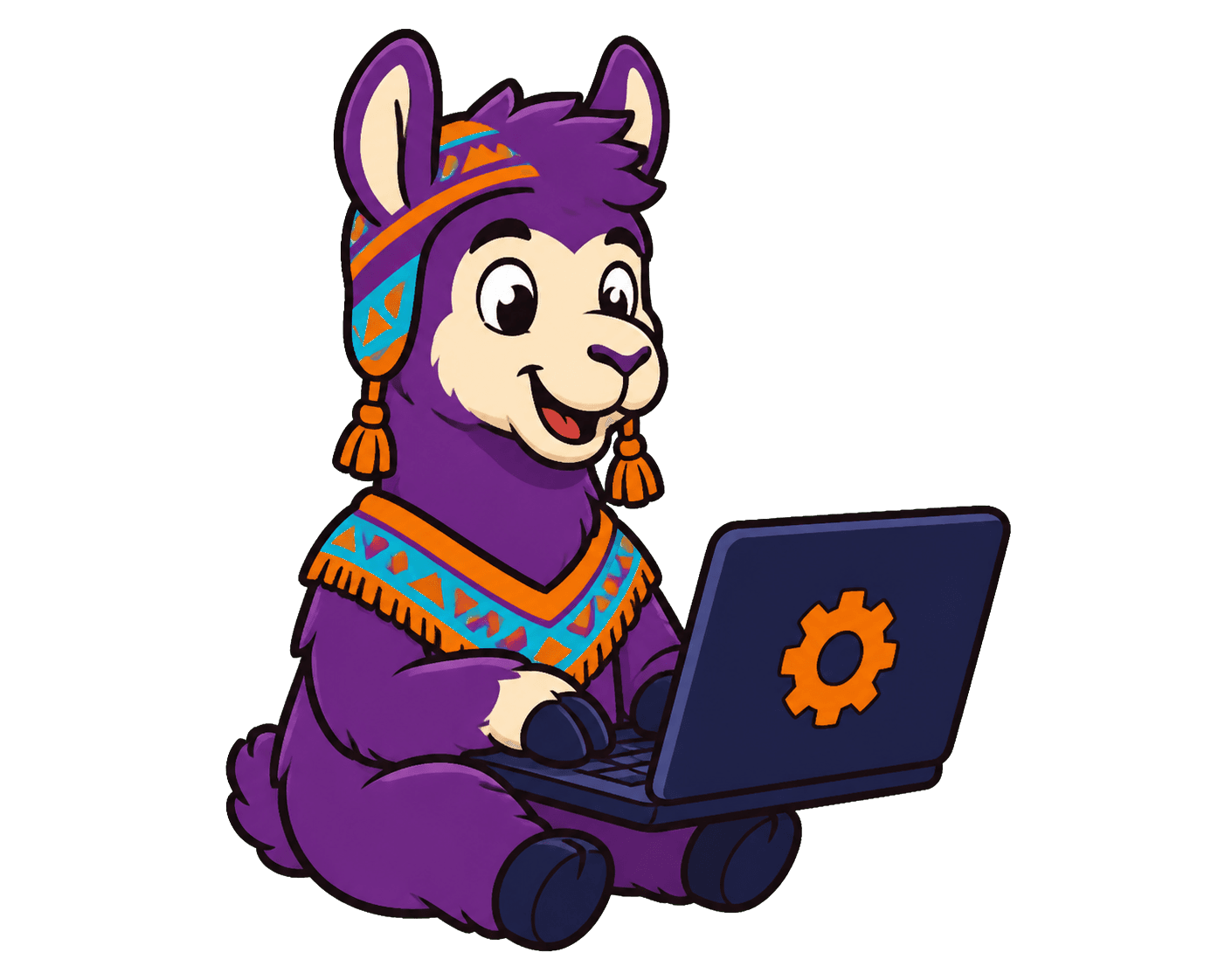 Mascota de pachatech construyendo Productos digitales